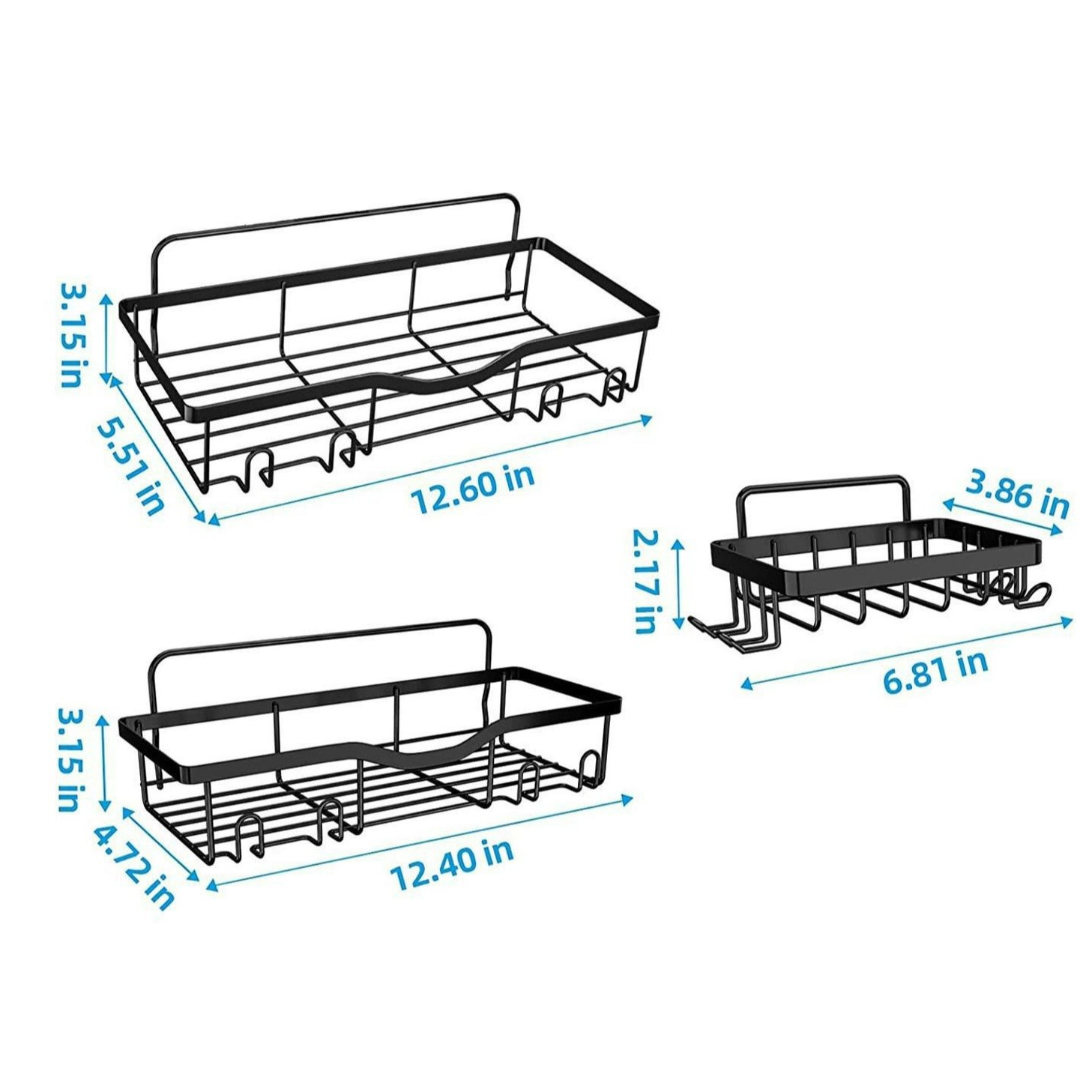 Amazon hierro baño rack ponche-libre aseo jabón rack Gel de ducha rack de almacenamiento rack de baño