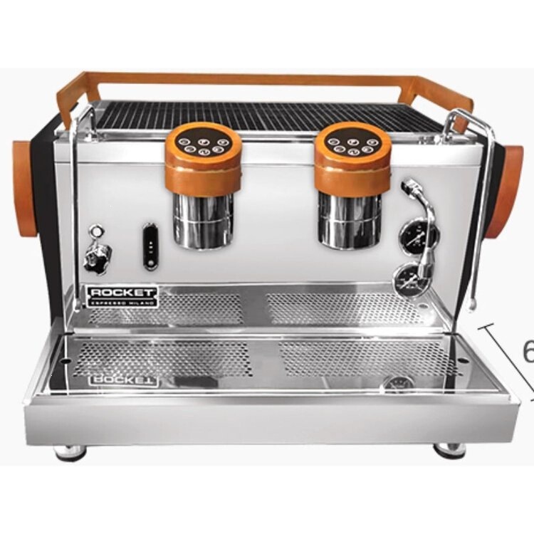 Rocketre Doppia Italian-Style Semi-Automatic Coffee Machine Commercial Multi-Boiler Heating P. Rocketre Doppia Italian-Style Semi-Automatic Coffee Machine Commercial Multi-Boiler Heating P.