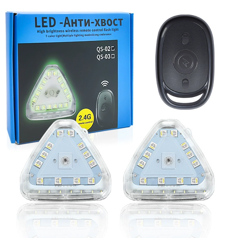 Треугольный LED авиамодельный индикаторный фонарь, ногтевые блёстки, пульт дистанционного управления, мигающий свет