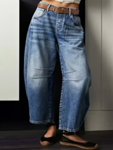 E 13805 Loose Fit Washed Jeans ����ţ�п� �羳��������ѷ