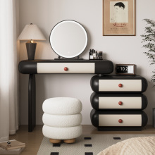 梳妆台斗柜床头柜一体复古风卧室简约现代2025新款化妆桌轻奢高级