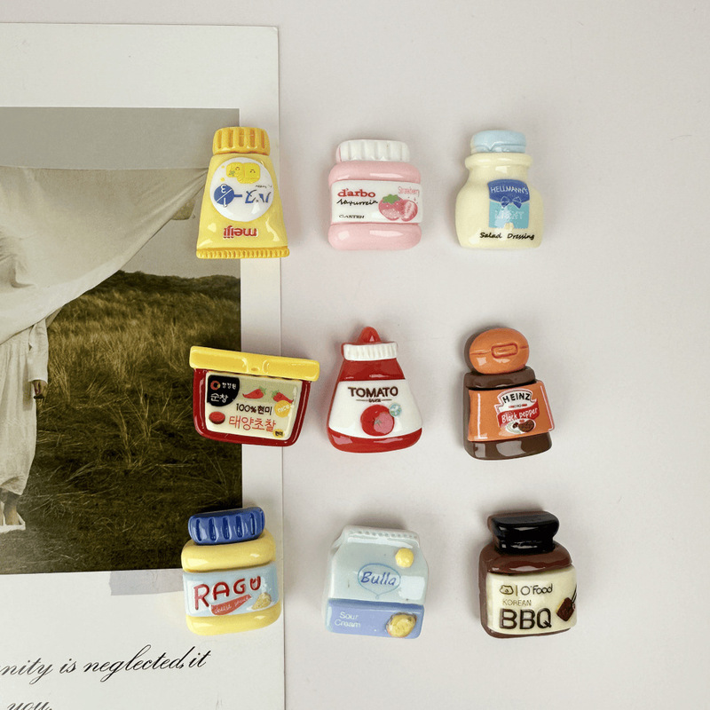 Cross-border in stock Simulation Food and Play Refrigerator Sticker Magnetic Sticker Decoration Entry Door Magnetic Sticker for the Message Board