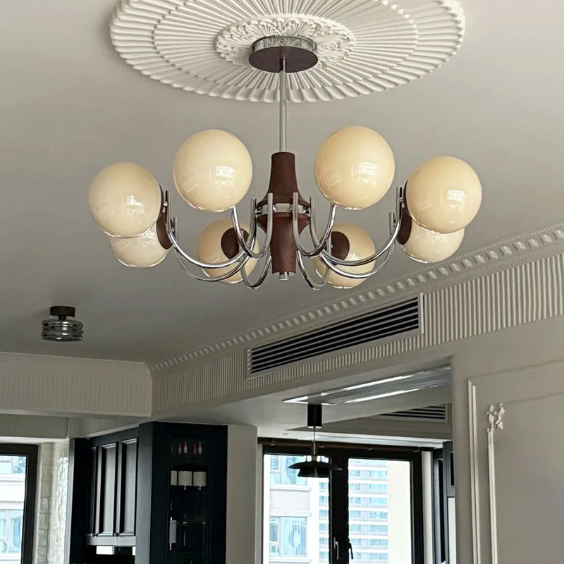 Middle French Style Living Room Chandelier Bauhaus Vintage Magic Bean High Sense Hall Designer vintage Bedroom Lamp