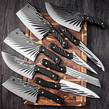 跑江湖菜刀锻打不锈钢切肉刀切片刀家用厨房砍骨刀斩切刀具切菜刀