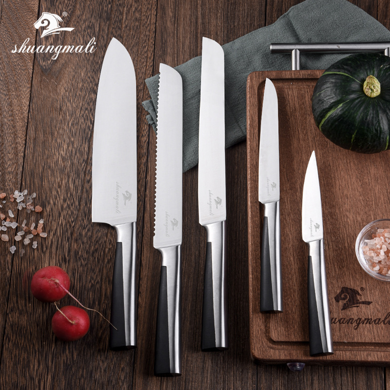 Cuchillo de comercio exterior 4Cr14 cuchillo de cocina de acero inoxidable cuchillo de cocinero japonés cortador de pan
