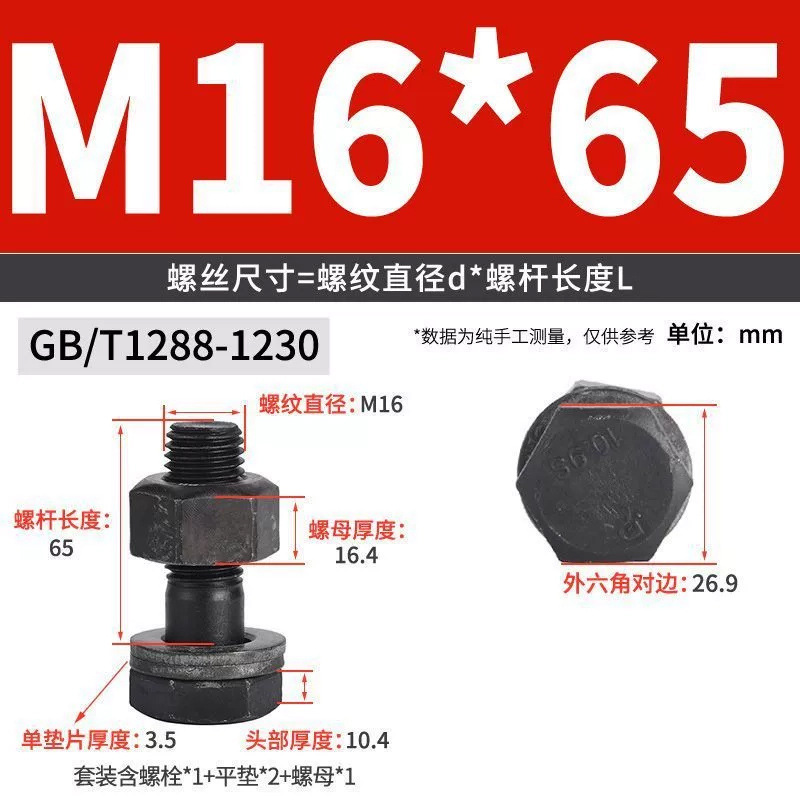 Болт Wan Chen M16x65