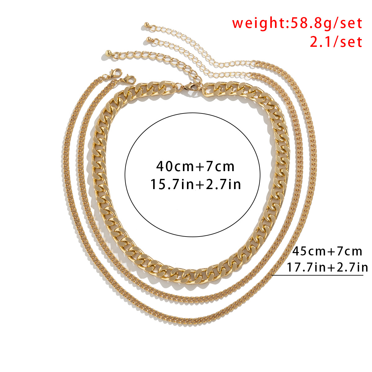 Collier à pampilles géométriques en métal punk avec chaîne croisée pour femme_voghion.com