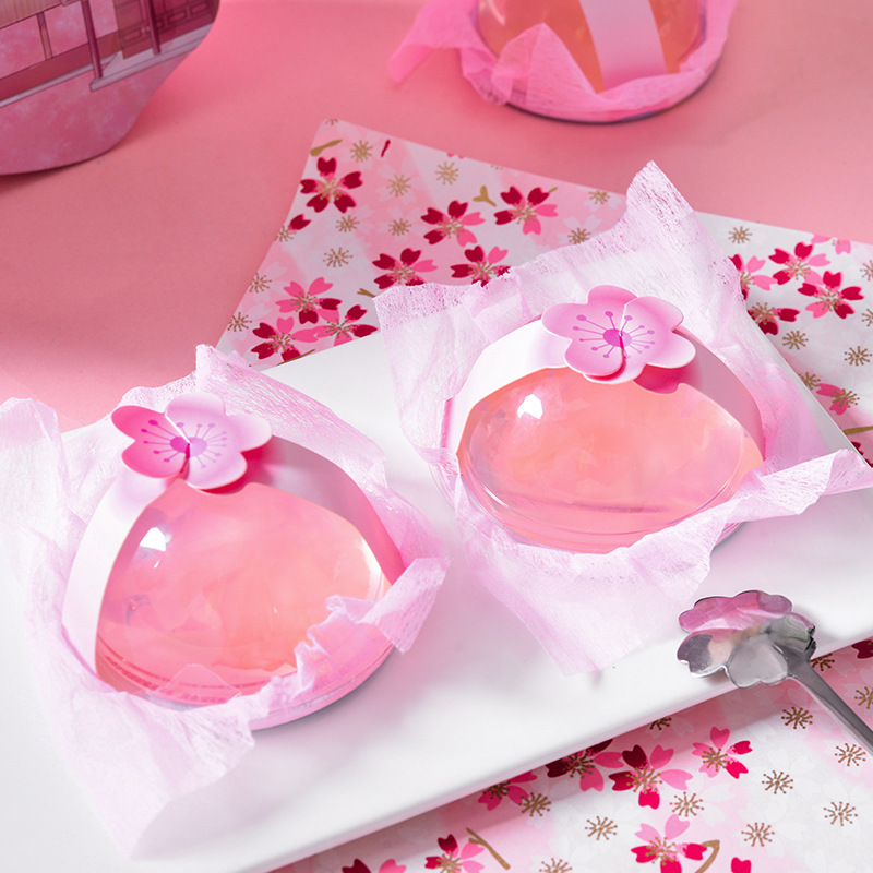 Sakura Jelly Gift Box Rose Flower Silver Ear Jelly Pudding Sea Salt Jelly Single Piece 70g Online Popular Food Wholesale