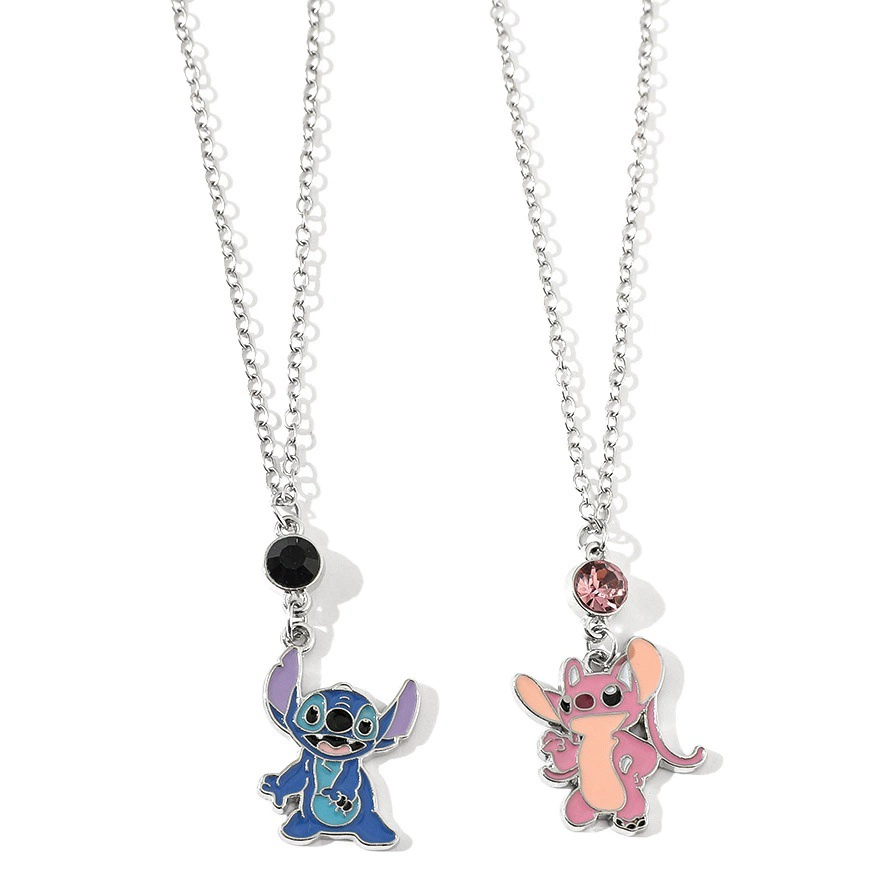 Ювелирные изделия с героями мультфильмов, ожерелье с изображением ангела и пары для женщин, универсальная модная цепочка на ключицу, мужской кулон в стиле хип-хоп