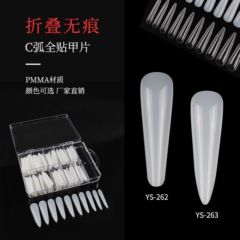 New cross-border extended ballet nail piece boxed transparent seamless full stickers European and American wear nail fake nail patch