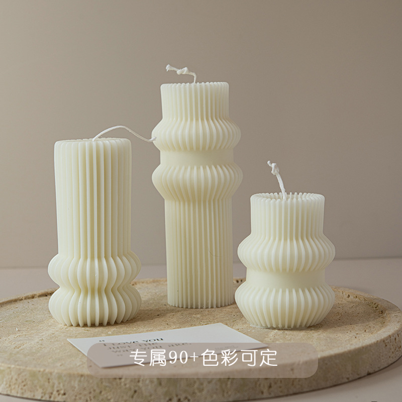 Estilo interior coreano transfronterizo, forma de aromaterapia cilíndrica, decoración de velas, recuerdos, venta al por mayor, estilo caliente, hecho a mano