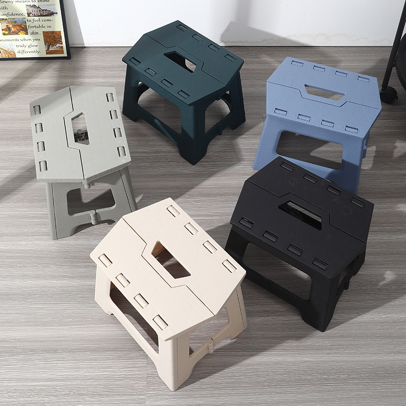 Taburete plegable casero silla de cabina pesca al aire libre camping plástico portátil plegable pequeño banco mayorista