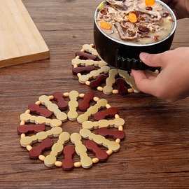 锅垫隔热家用创意梅花圆形碗垫防烫餐桌装饰两元店货源批发