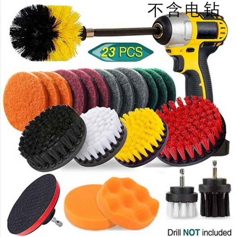 Electric drill brush multifunctional electric cleaning ground toilet kitchen car interior wheel brush tile cleaning and polishing brush Electric drill brush multifunctional electric cleaning ground toilet kitchen car interior wheel brush tile cleaning and polishing brush
