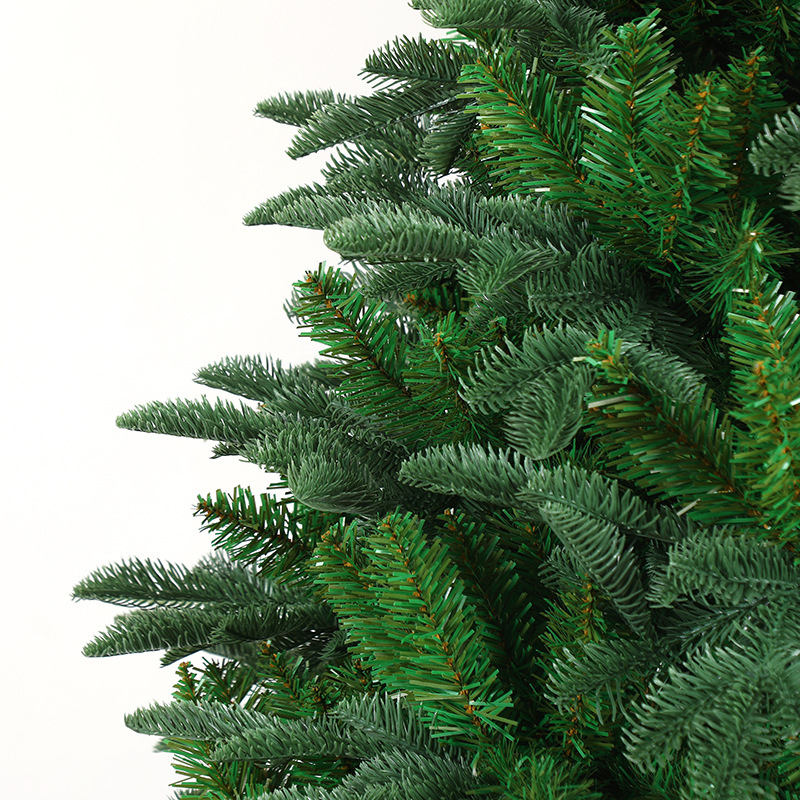 Árbol de Navidad artificial de pino PE de 1.8 metros para decoración de hoteles y centros comerciales transfronterizos, ideal para festividades.