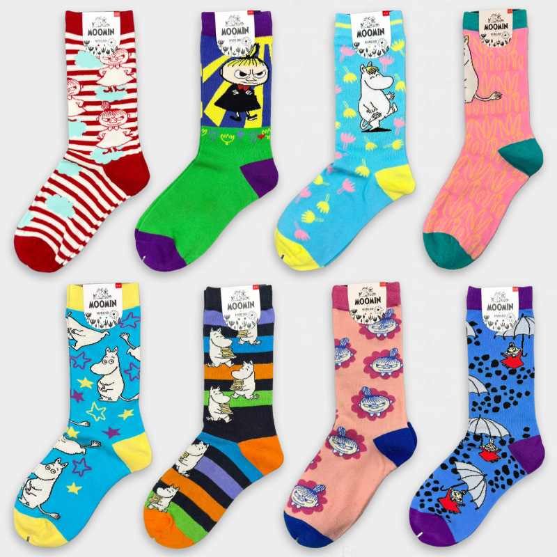 Wholesale Socks Autumn and Winter Women's Cotton Socks Moomin Cartoon Anime Mid-Length Socks Japanese Style Cute Casual Versatile Wholesale Socks Autumn and Winter Women's Cotton Socks Moomin Cartoon Anime Mid-Length Socks Japanese Style Cute Casual Versatile