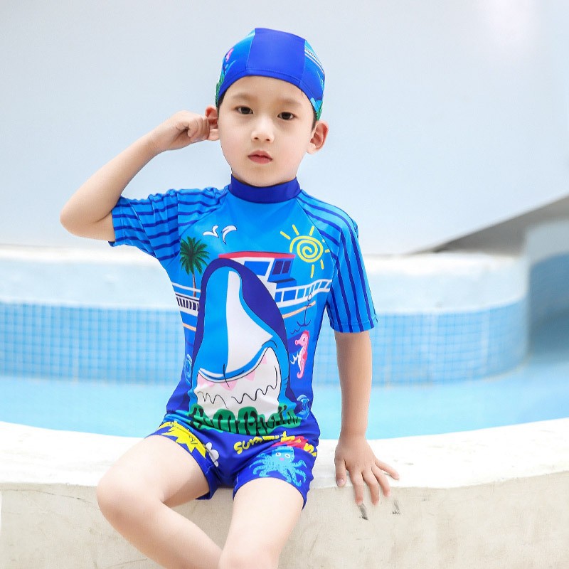 Traje de baño para niños, niños pequeños, medianos y grandes, protector solar dividido para niños, traje de natación de aguas termales de secado rápido para niños, nuevo estilo al por mayor