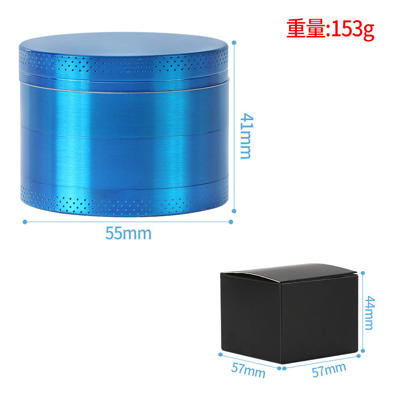 Venta directa de fábrica Molino de tabaco plano de cuatro capas de aleación de zinc transfronterizo Molino de tabaco personalizado