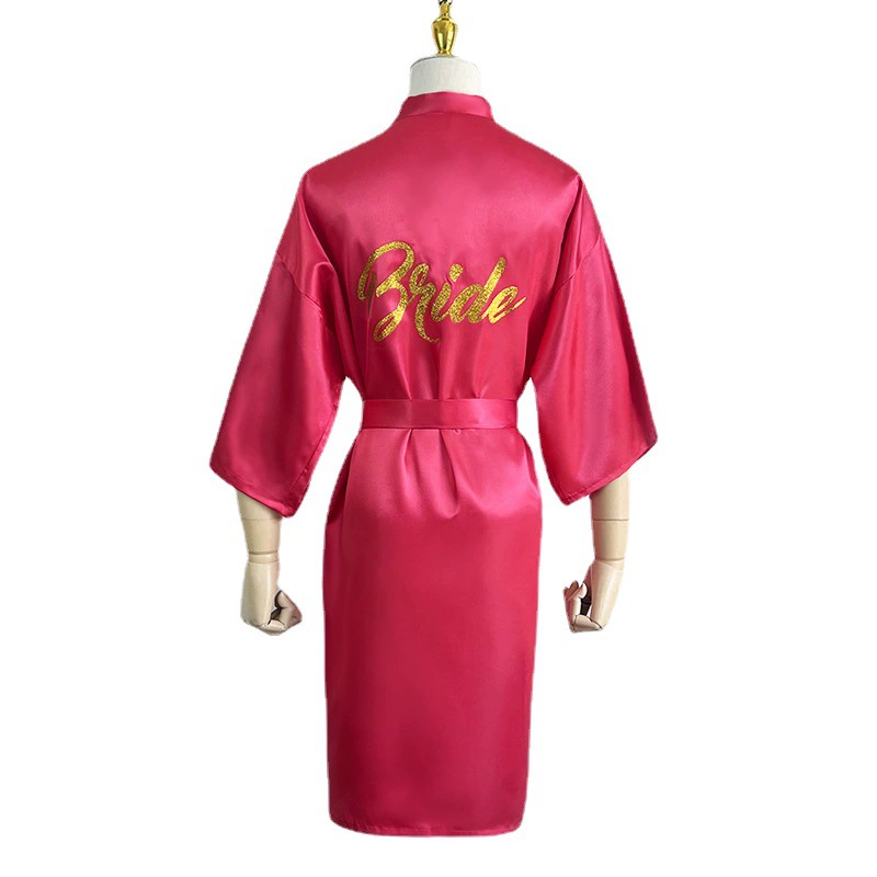 Силковый пижама для невесты, длинная bathrobe, (торговля через границу), для подружек невесты