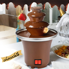 廠家直銷巧克力噴泉機小型家用chocolate瀑布機 加熱融化烘培機