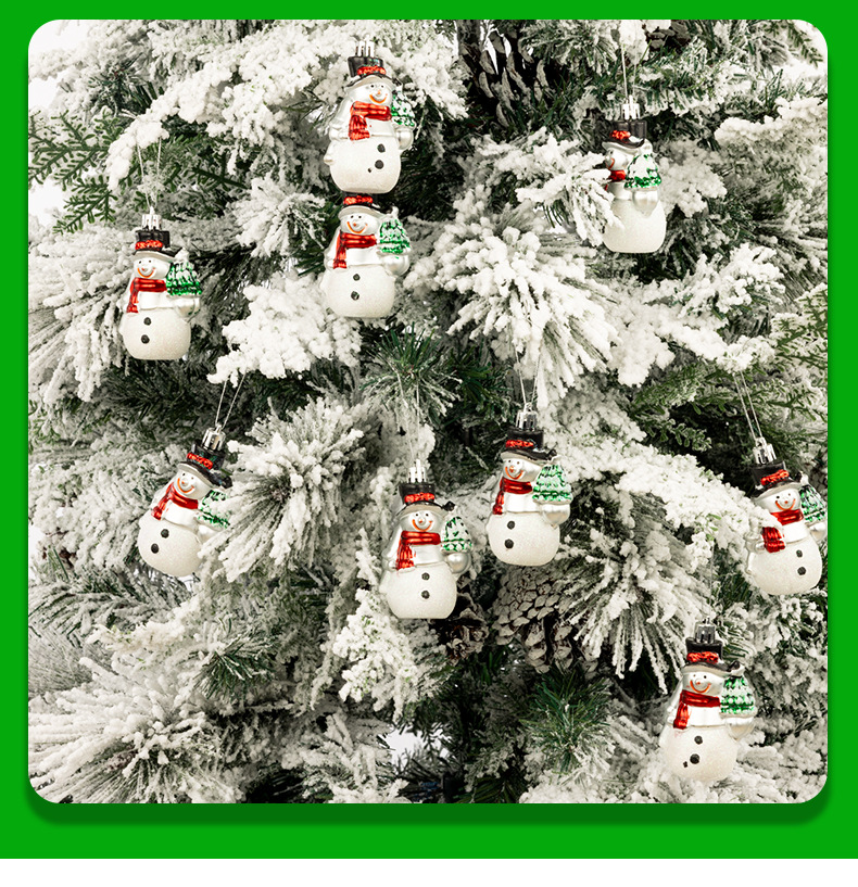 Christmas Tree Decoration New Christmas Nordic Painted Hanging Resin Pendant Snowman Hanging Creative_voghion.com