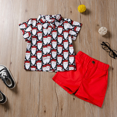 2020夏季新款童套装卡通图案圆领短袖欧美范外贸款厂家清货