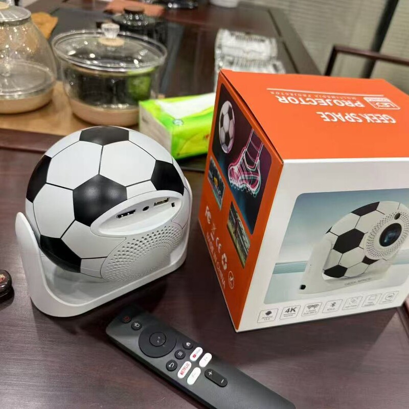 跨境YJ360投影仪家用足球形1080p便式携家庭影院办公投影机便携|undefined