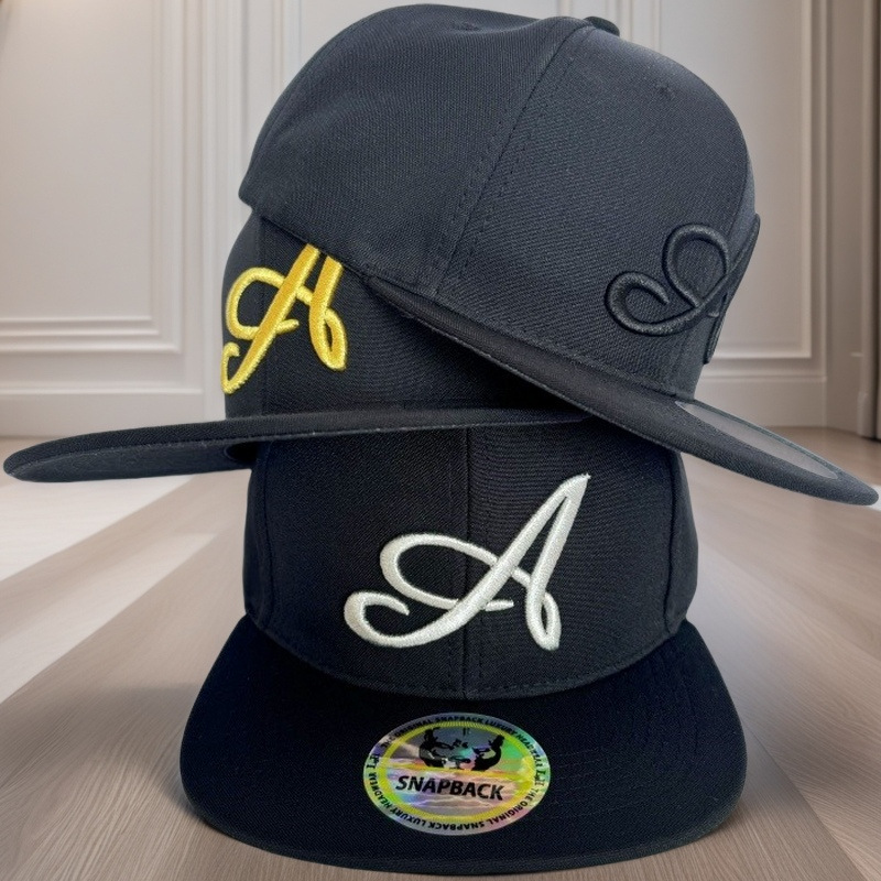 跨境外贸男女棒球帽美式平檐可调节潮牌方帽檐高顶立体刺绣嘻哈帽