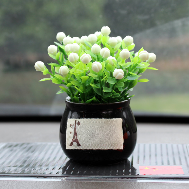 자동차 인테리어 장식 가구 사무용품 수지 장식 창조적 인 수지 작은 장식품 꽃 냄비 길조 과일