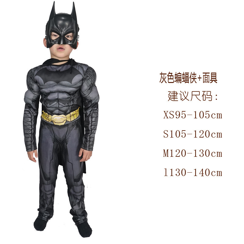 万圣节美国队长钢铁侠绿巨人擎天柱儿童肌肉衣服蜘蛛侠雷神演出服|undefined