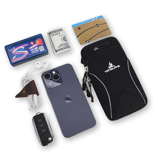 New sports mobile phone arm bag, outdoor running wrist bag, men's small single shoulder crossbody bag, women's fitness arm bag, wrist bag