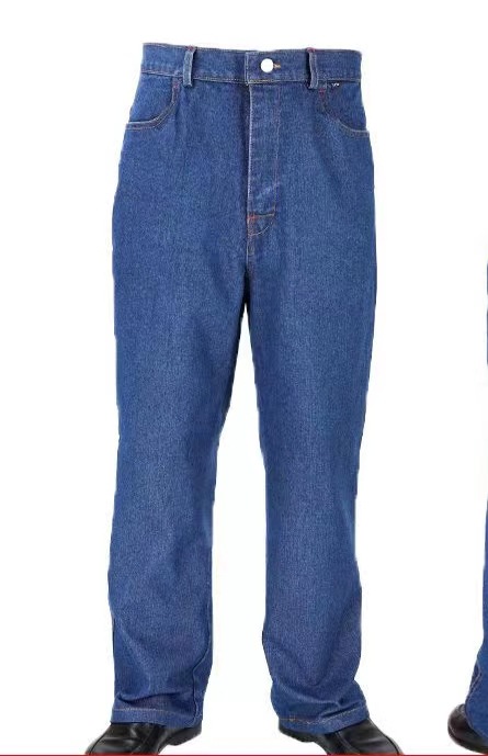 Ropa de trabajo de primavera y otoño, ropa de protección laboral de mezclilla gruesa, conjunto de ropa de trabajo con tira reflectante para trabajadores de soldadura, duradera y resistente a las manchas