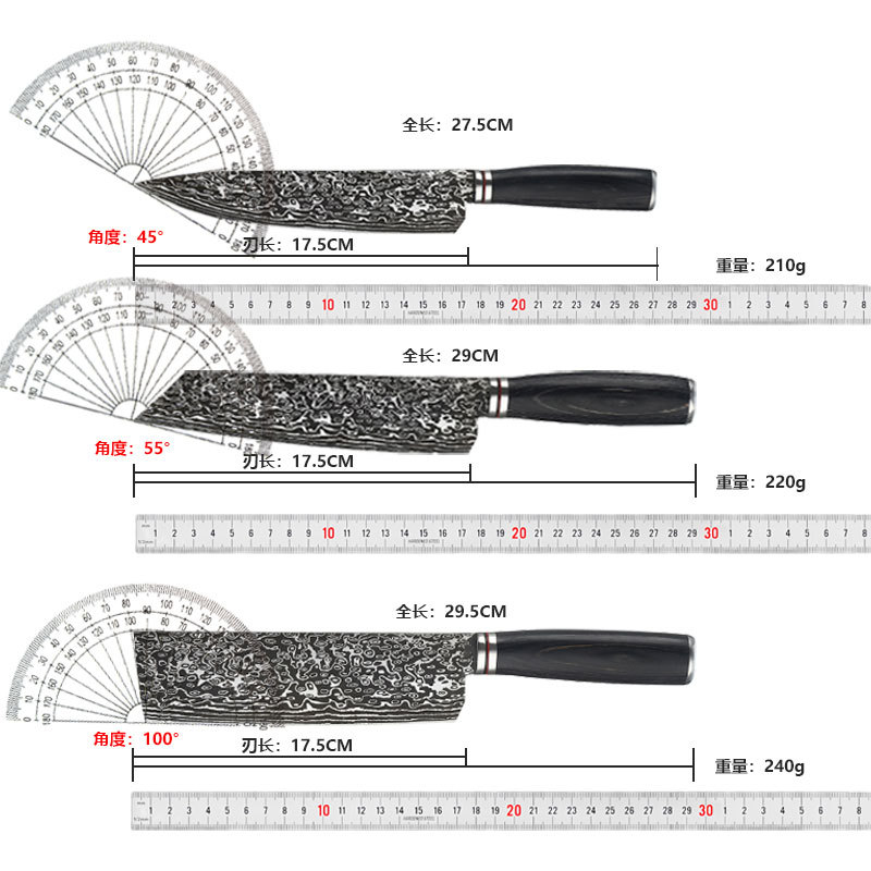 Şam Şefi Bıçağı Meyve Bıçağı Paslanmaz Çelik Bıçak Seti Japon Bıçağı Santoku Bıçağı Mutfak Bıçağı Sınır Ötesi Özel Tedarik