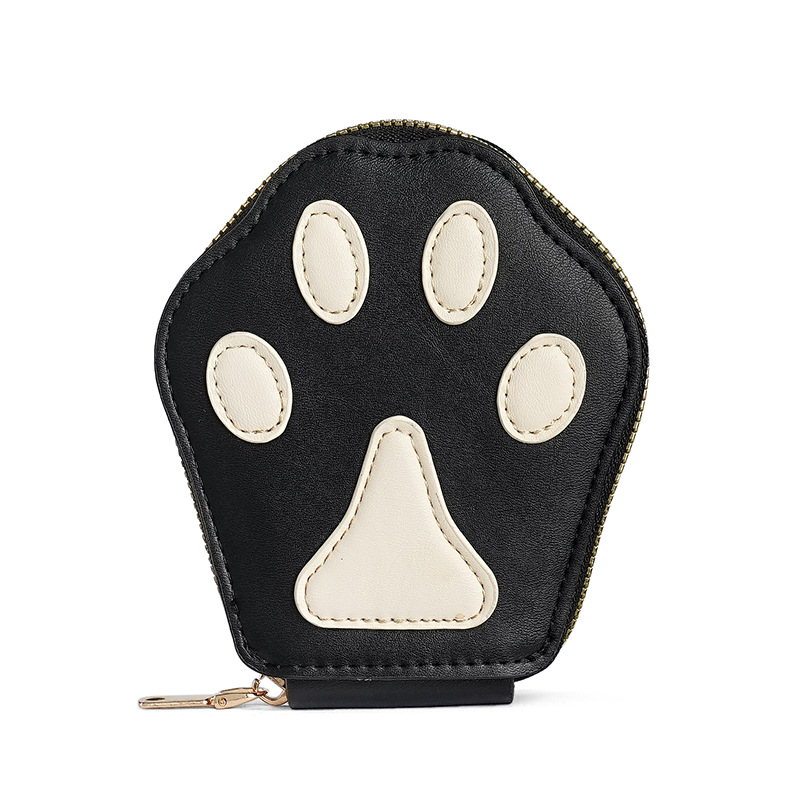 Multifuncional linda palma de gato de moda para mujeres bolsas de tarjetas de dibujos animados versátiles bolsas de cambio lujosas simples bolsas de identificación de mujeres