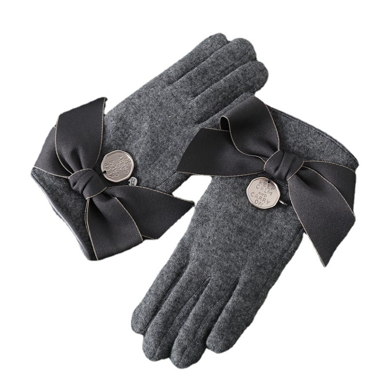 冬季羊毛羊绒针织手套女士保暖时尚韩版骑行开车驾驶加绒加厚手套