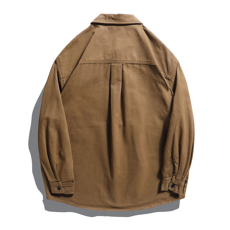 Men's Clothing supply of work shirt style jacket for men, spring and autumn style,loose casual long sleeved shirt for men_voghion.com