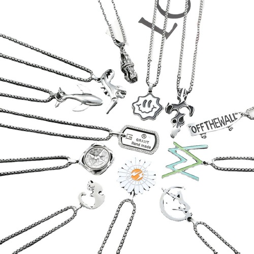 Hip-hop Style Titanium Steel Necklace, Versatile Retro Personality Accessory, Knitwear Chain for Men and Women