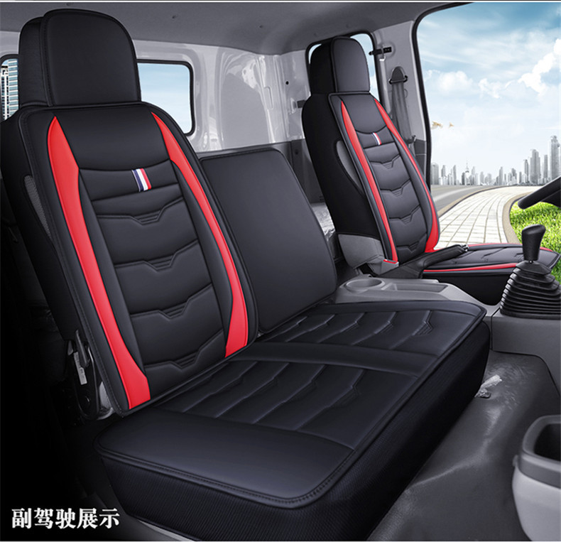Truck Leather Seat Covers and Cushions Suitable for Light Trucks, Medium Trucks, and Heavy-Duty Trucks Like Faw Howo, Dongfeng, Jiangling, and Foton