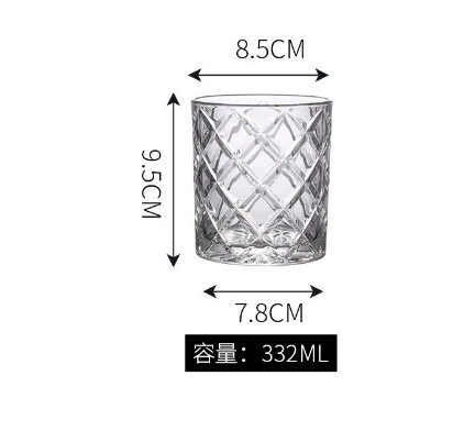Glass capacious wineglass for whiskey, for karaoke bars
