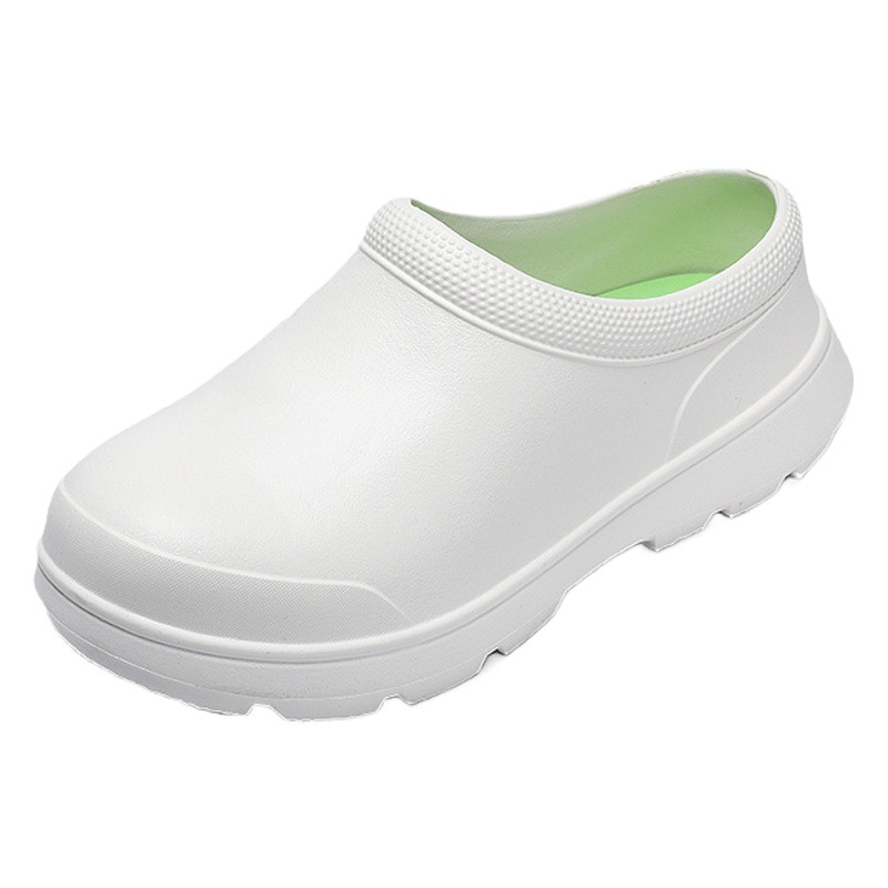 Zapatos de chef transpirable antideslizante impermeable a prueba de aceite zapatos de cocina zapatos de trabajo de primavera y otoño zapatos de enfermera Botas de lluvia Zapatos de agua de mujer negro