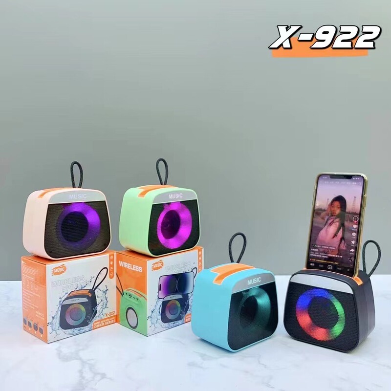 新しい X-922 カラフルなライトポータブルワイヤレス Bluetooth スピーカー屋外カードサブウーファークリエイティブギフト小型スピーカー|undefined