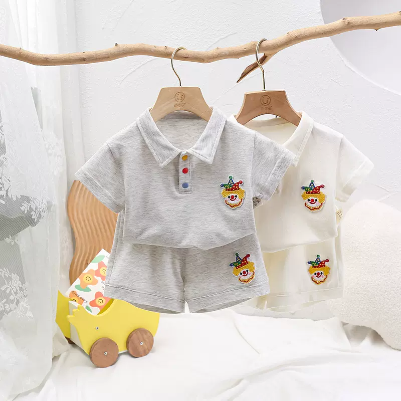 婴儿衣服夏季薄款男女宝宝套装婴幼儿可爱分体新款夏装一岁两件套