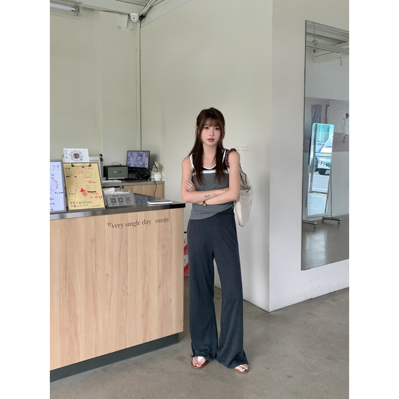 Gagd Imitation Cupro Cloud Pants 2.0 Loose Straight Pants Comfortable Long Pants Petite Cool Casual Walking Pants