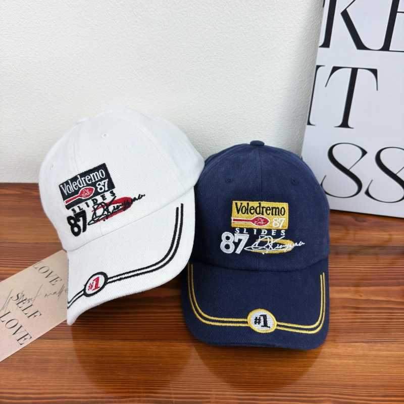 letras coreanas bordadas sombrero de béisbol mujer estilo retro americano sombrero blando sombrero de boca de pato hombre