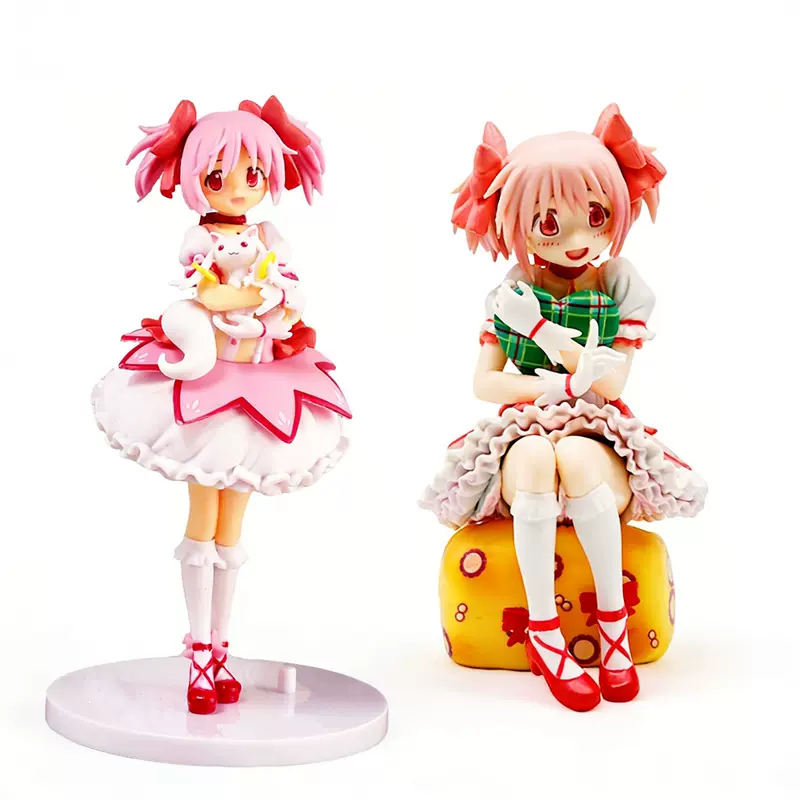 Фигурка (Shikama) Madoka магическая девушка, настольный сувенир, 18 и 22 см, сидящая и стоящая