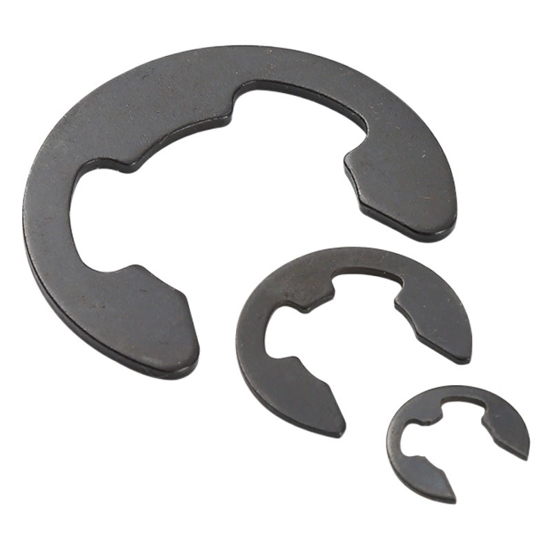 M1.2-30 65 марганцевая сталь Открытое стопорное кольцо открытый стопорный вал Пряжка E-типа стопорный зажим GB896.1 Черный