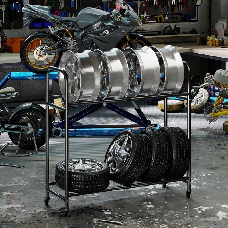 Household Storage Floor-Standing Rack Storage Room Balcony Storage Organization Tire Rack Multi-Functional Storage Rack