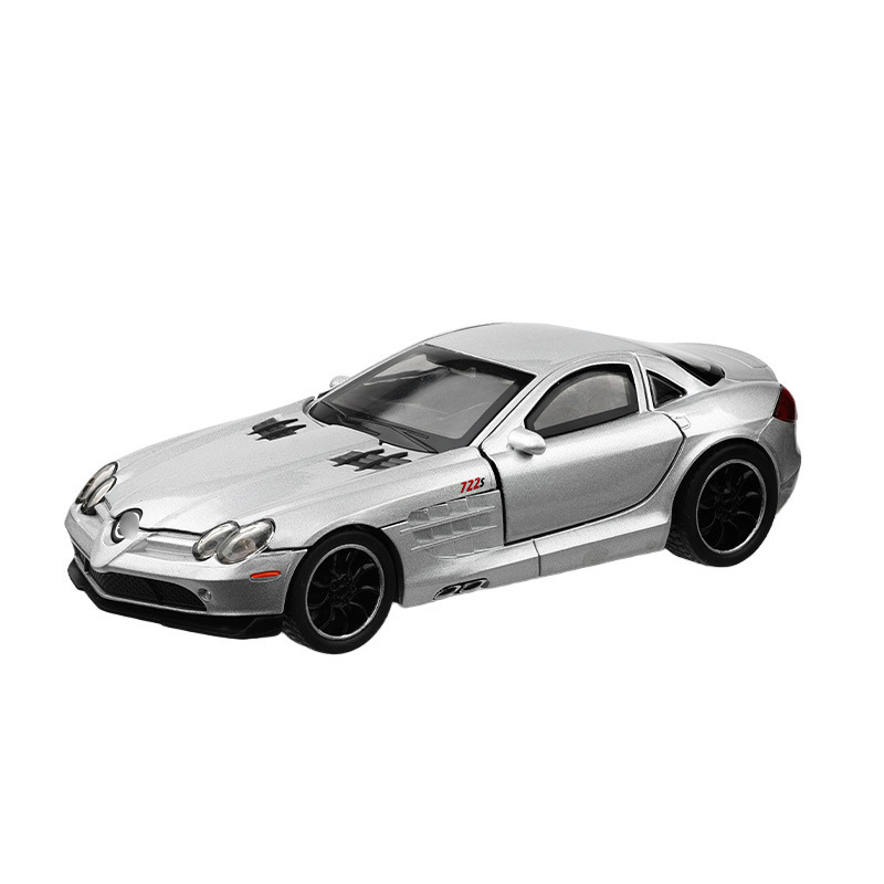 Modelo de Coche Retro 1:32 Mercedes SLR de Aleación con Fuerza de Retroceso y Música, para Colección