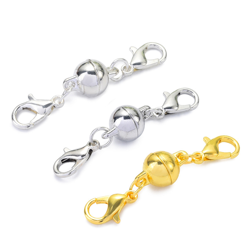1 Set Quantity Alloy Material 1 Set Alloy Gold Plated Solid Color Lobster Clasp DIY Jewelry Accessories Bracelets Necklace