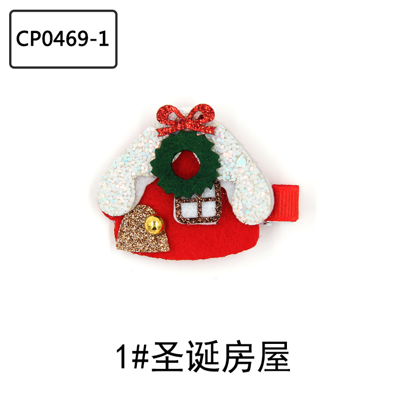 Cross Border Hot Selling Christmas Antlers Snowman Christmas Tree Hairpin Fairy Hairpin Cute Christmas Ornament CP0469